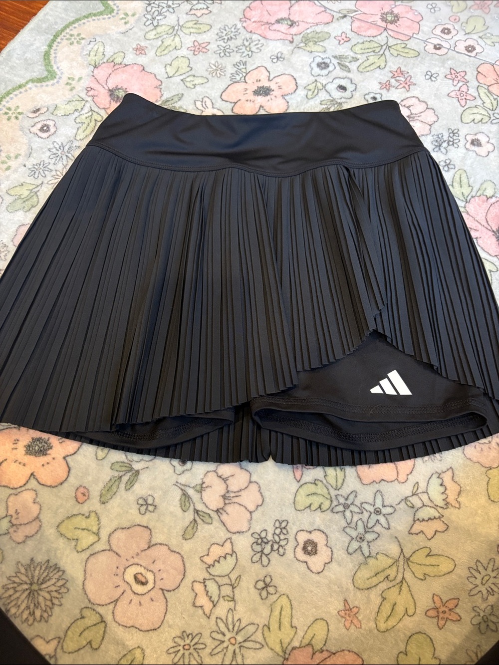 adidas Black Pleated Skort with Built-In Shorts